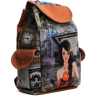 

Pochette Multicolor Women & Girl 12 L Backpack(Multicolor)