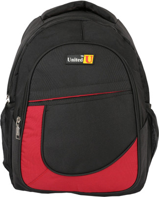 

United Bags Utype 35 L Medium Laptop Backpack(Black, Red)
