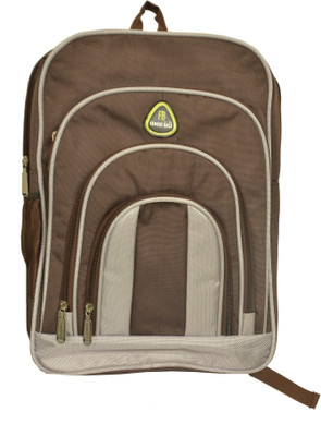 

Parco Stylish 16 L Backpack(Brown), Brown and grey