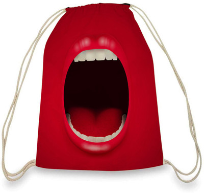 

ColorPlus Abstract Drawsting Bag004 3 L Regular Backpack(Red, Black)