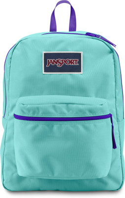 

JanSport Overexposed 25 L Backpack(Green), Aqua dash/violet purple