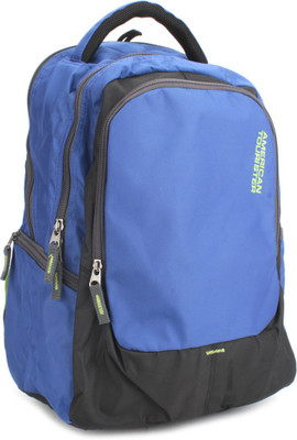 

American Tourister Ebony Laptop Backpack(Blue), Blu/gr