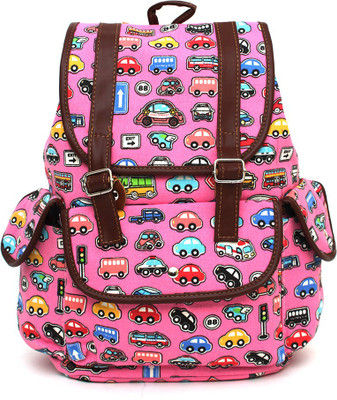 

Pochette Cars Print Unisex 10 L Backpack(Pink)