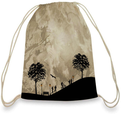 

ColorPlus Db013 1 L Large Backpack(Black, Beige), Beige;black