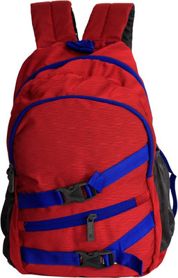 

Pandora School Bag (Strip) 28 L Backpack(Red)