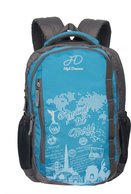 

High Dreams LBP003 25 L Laptop Backpack(Multicolor), Grey;sky blue