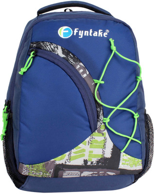 

Fyntake Fyntake backpack I-BAG 25 L Backpack(Blue), Navy blue with green combination