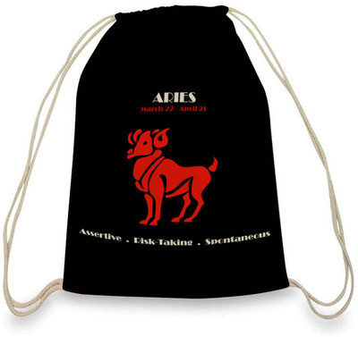 

ColorPlus Aries Drawsting Bag001 3 L Regular Backpack(Black, Red, White)