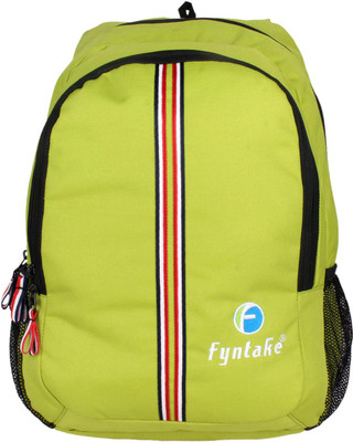 

Fyntake B-BAG 25 L Backpack(Green), Light parrot green with red patti