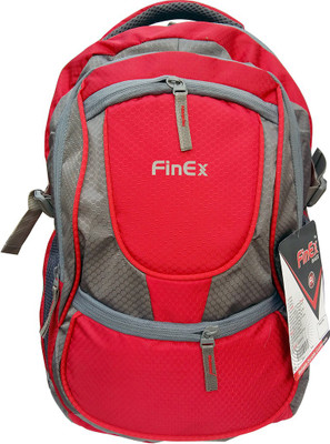 

Finex Fine Quality 12 L Laptop Backpack(Red, Grey), Grey;red