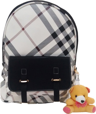 

Vcare VC72 15 L Backpack(White), White chex
