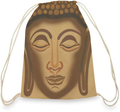 

ColorPlus Buddha Drawsting Bag001 3 L Regular Backpack(White, Brown)