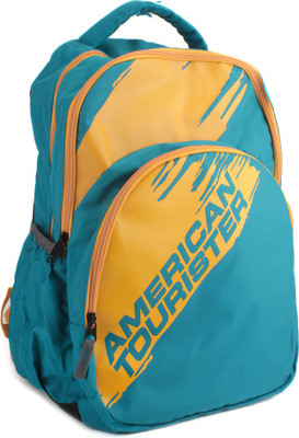 

American Tourister Ebony 04 Backpack(Blue), Turq/yellow
