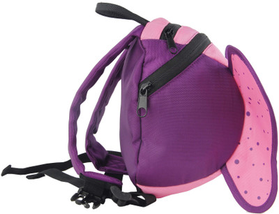 

Meded Baby Safety Harness Strap Bag-Butterfly 4 L Backpack(Purple, Pink)