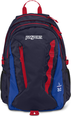 

JanSport Agave 32 L Laptop Backpack(Blue, Red), Navy moonshine / blue streak
