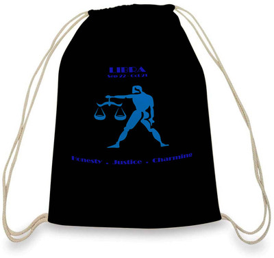 

ColorPlus Libra Drawsting Bag001 3 L Regular Backpack(Black, Blue, White)