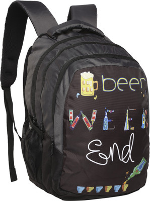 

Zwart Beer-Print 25 L Backpack(Multicolor)