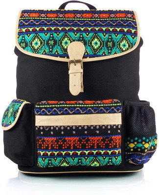 

Shaun Design Black Jacquard with Laptop Protection 11 L Medium Backpack(Black)