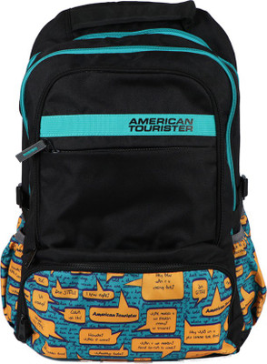 

American Tourister Hoola02Black 25 L Backpack(Black, Yellow)