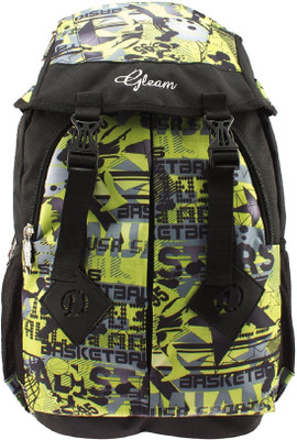 

Gleam Trendy Multicolour School & College Bag with Hood Pocket ( Green & Black ) 30 L Backpack(Green, Black)