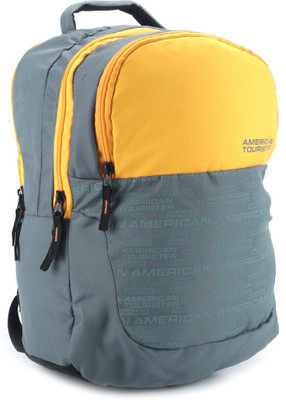 

American Tourister Code 16 Backpack(Yellow, Grey), Grey and yellow