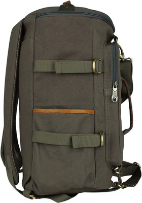 

Zobello Hybrid Travel Canvas Backpack 25 L Backpack(Green), Moss green canvas