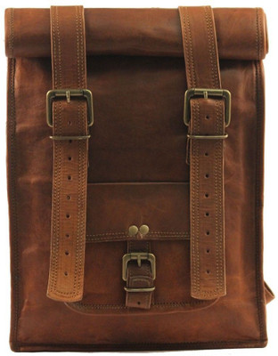 

CRAFAT 15 "Handmade Men Women Genuine Leather 15 L Backpack(Brown)
