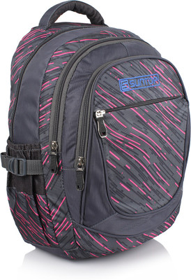 

Suntop Flurry Mini 17.5 L Small Backpack(Grey, Pink), Grey;pink print