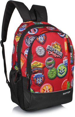 

Suntop Spiffy 20 L Backpack(Red), Printed multicolour