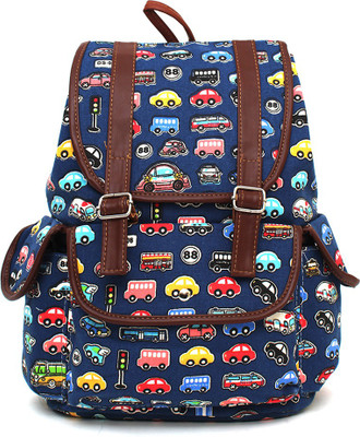 

Pochette Cars Print Unisex 10 L Backpack(Blue)