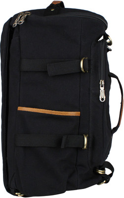 

Zobello Hybrid Travel Canvas Backpack 25 L Backpack(Black), Black canvas