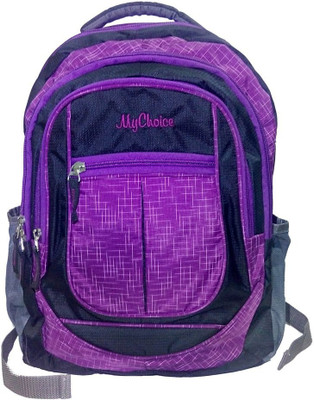 

My Choice Purple & Black Backpack 17.5 L Backpack(Purple, Black)