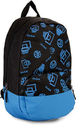 

REEBOK BTS Basket Backpack(Blue, Black), Black and cycle blue