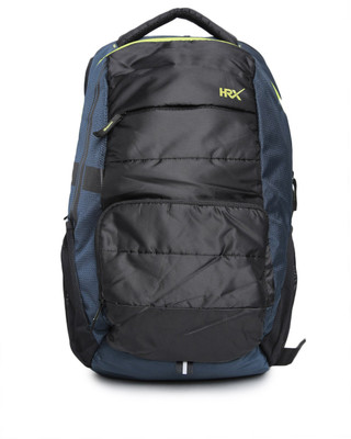 

HRX by Hrithik Roshan Premium 2.2 L Backpack(Black, Blue), Black;dark blue