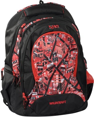 

Wiki by Wildcraft wiki city 6 red 25 L Backpack(Red, Black)