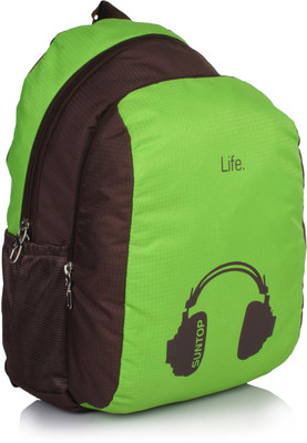

Suntop Buzz 25 L Free Size Backpack(Green, Brown), Parrot green & chocolate brown