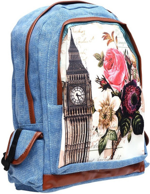 

Hawai Paris Diaries Medium Backpack(Blue), Blue-01