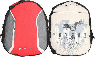 Harissons 2 Face Turtle 21 L Free Size Backpack(Red, Grey)