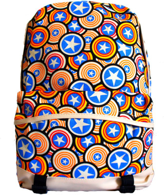 

Meraki Accessories Unisex Printed Captain America 14 L Backpack(Multicolor), Blue