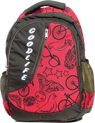 

Raeen Plus Good Life 10 L Free Size Laptop Backpack(Red)