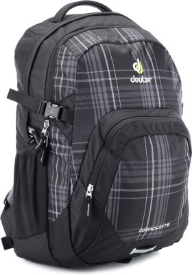 

Deuter Graduate Laptop Backpack(Grey, Black), Black check