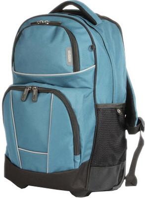

American Tourister AT Wanderer Wheeled Trolley Backpack(Blue), Teal blue