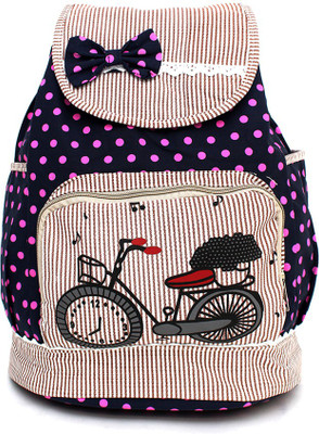 

Pochette Navy Blue Cycle Printed 10 L Backpack(Blue)