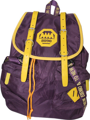 

Ethnics Premium Quality Medium Laptop Backpack(Purple, Yellow)