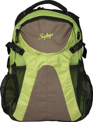 

Skybags Chip 01 Laptop Backpack(Green, Grey), Grey and green