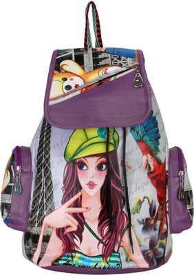 

MIPEMINE Printed 7 L Backpack(Multicolor), Purple
