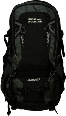 

ROYAL MOUNTAIN 130 (WITH RAINCOVER) 55 L Backpack(Black)