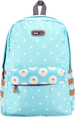 

Bags R Us Polka Dots 18 L Backpack(Blue), C. green