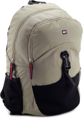 

Tommy Hilfiger Biker Club Hooker Backpack(Beige, Black)