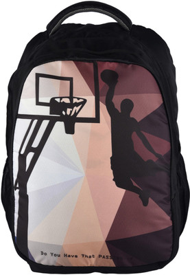 

Zwart Basketball-Print 25 L Backpack(Multicolor)